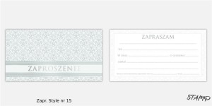 ZAPROSZENIE STYLE NR 15 (10SZT)