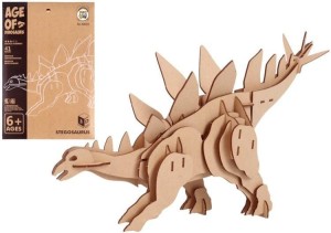 PUZZLE DREWNIANE 3D DINOZAUR STEGOZAURUS, PRO KIDS