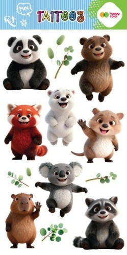 Tatuaże zmywalne Lovely Bears HAPPY COLOR, GDD