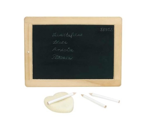 Mała tablica z kredkami i gąbką, Goki