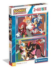 PUZZLE 2X60 SUPER KOLOR SONIC, CLEMENTONI