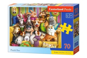 PUZZLE 70 PLAYFUL PETS CASTOR, CASTORLAND