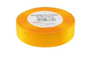 WSTĄŻKA SATYNOWA ZŁOTA 25MMX32M