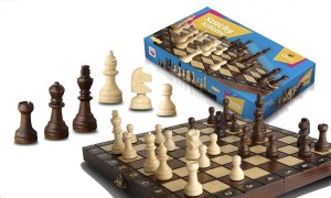 SZACHY DREWNIANE SZKOLNE 28CM, RAFAŁ MAGIERA