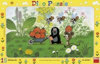 Puzzle 15 Krecik na wycieczce DINO, Dino Toys