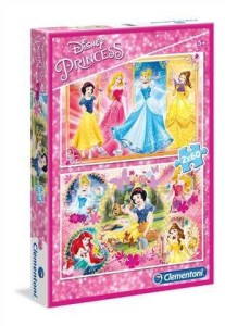 PUZZLE 2X60 PRINCESS, CLEMENTONI