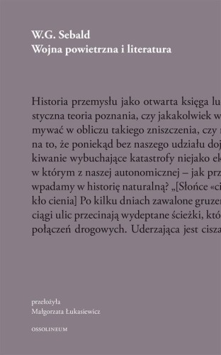 Wojna powietrzna i literatura, W.G. Sebald