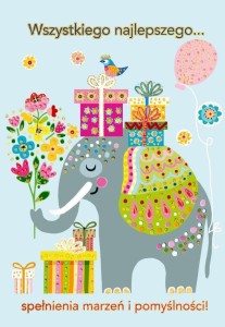 KARNET B6 SŁOŃ Z PREZENTAMI