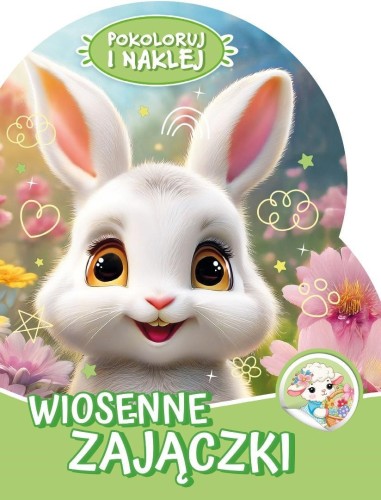Pokoloruj i naklej. Wiosenne zajączki