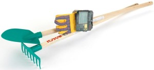 ZESTAW OGRODOWY BOSCH RĘKAWICE ŁOPATA GRABIE