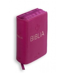 BIBLIA TABOR FLEX Z ZAMKIEM - MALINOWA