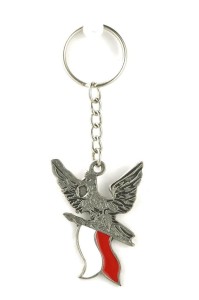 BRELOK METALOWY ORZEŁ Z FLAGĄ POLSKI ABINO, ABINO