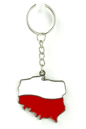 Brelok metalowy Polska kontur ABINO, ABINO