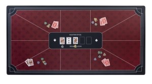 MATA DO POKERA CZERWONA (180X90CM), QUINT