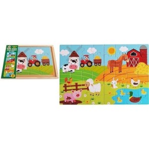 PUZZLE DREWNIANE 4 OBRAZKI, SMILY PLAY