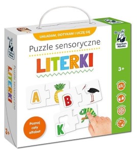 KAPITAN NAUKA. PUZZLE SENSORYCZNE. LITERKI