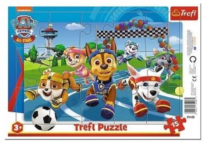 PUZZLE RAMKOWE 15 UCZYNNE PIESKI TREFL, TREFL