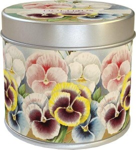 ZAPACHOWA ŚWIECZKA OZDOBNA BRATKI ZAPACH FIOŁKOWY