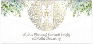 KARNET-KOPERTA DL PAMIĄTKA I KOMUNII