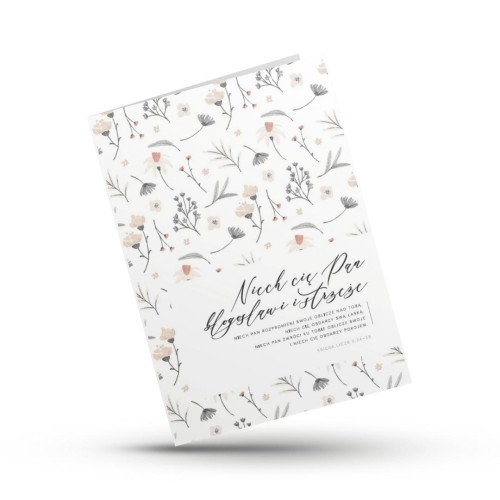 Kartka składana - Błogosławienstwo - kwiatuszki