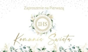 ZAPROSZENIE KOMUNIA (10SZT)