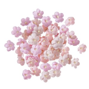 KWIATY PAPIEROWE RÓŻOWE 2CM 60SZT