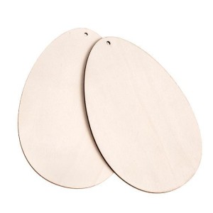 DREWNIANE JAJKA 15CM 2SZT