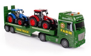 TIR LAWETA Z TRAKTORAMI ZE ŚWIATŁEM I DŹWIĘKIEM