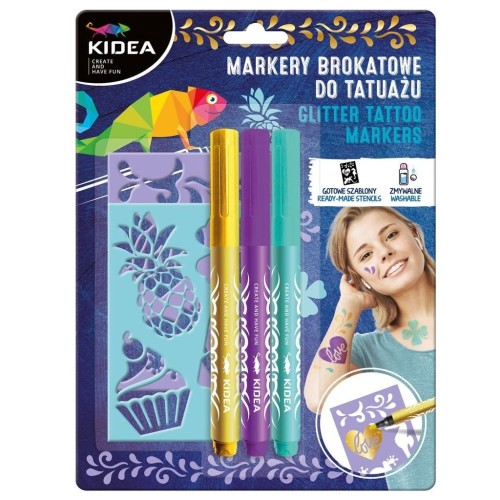 Markery do tatuażu z szablonami KIDEA, DERFORM