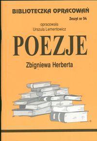 BIBLIOTECZKA OPRACOWAŃ NR 054 POEZJE HERBERTA