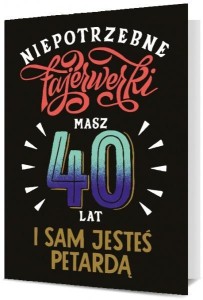 KARNET URODZINY 40 MĘSKIE K. B6-1900