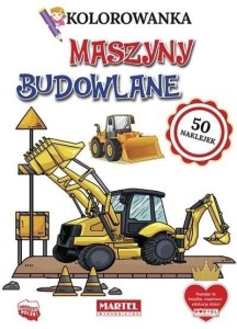 KOLOROWANKA Z NAKLEJKAMI MASZYNY BUDOWLANE