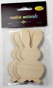 ELEMENTY ZE SKLEJKI 3MM DO OZDABIANIA KRÓLIK 3SZT