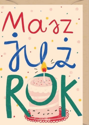 Karnet Urodziny roczek