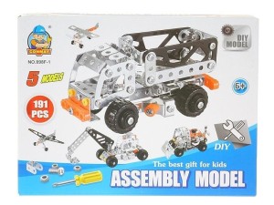 KLOCKI METALOWE DO SKRĘCANIA 176EL 24X18X5CM, ADAR