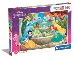 PUZZLE 60 SUPER KOLOR PRINCESS, CLEMENTONI