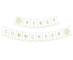 GIRLANDA PAPIEROWA FIRST COMMUNION KOMUNIA