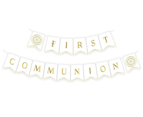 Girlanda papierowa First Communion Komunia