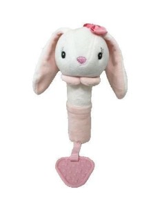 ZABAWKA Z DŹWIĘKIEM KRÓLICZEK Z KOKARDKĄ 17CM
