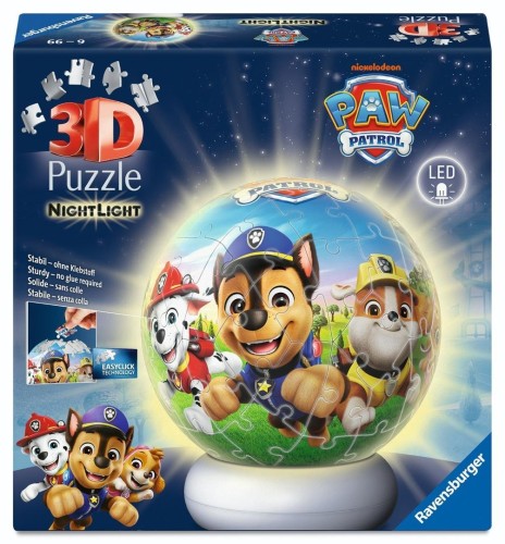 Puzzle 3D NightLight Paw Patrol, Ravensburger
