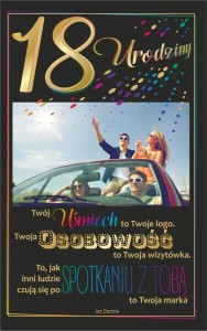 KARTKA OKOLICZNOŚCIOWA URODZINY 18 U65