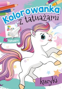 KOLOROWANKA Z TATUAŻAMI. KUCYKI