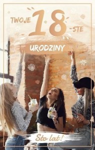 KARTKA OKOLICZNOŚCIOWA URODZINY 18 P18