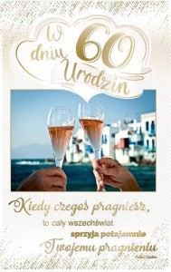 KARTKA OKOLICZNOŚCIOWA URODZINY 60 PS18