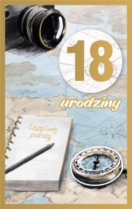 KARTKA OKOLICZNOŚCIOWA URODZINY 18