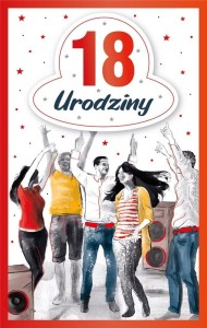 KARTKA OKOLICZNOŚCIOWA URODZINY 18