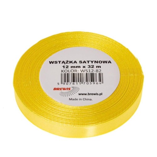 Wstążka satynowa kanarkowy 12mm x 32m