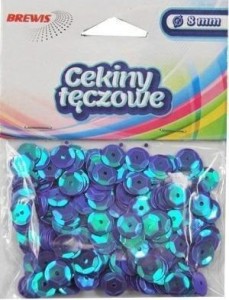CEKINY TĘCZOWE T 80 NIEBIESKI