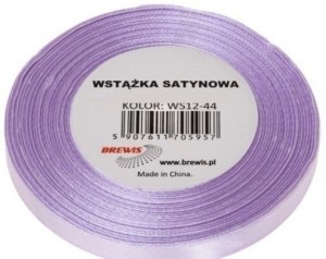WSTĄŻKA SATYNOWA JASNY LAWENDOWY 12MM X 32M