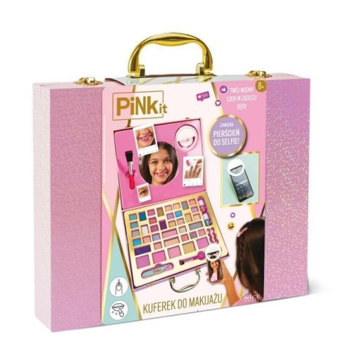 Pink It Kuferek do makijażu z pierścieniem selfie